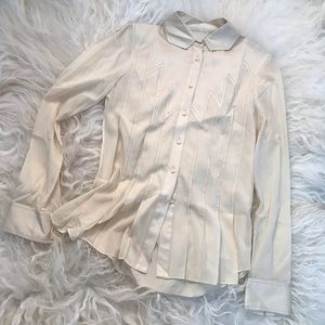 Zac Posen Silk Geometric Blouse